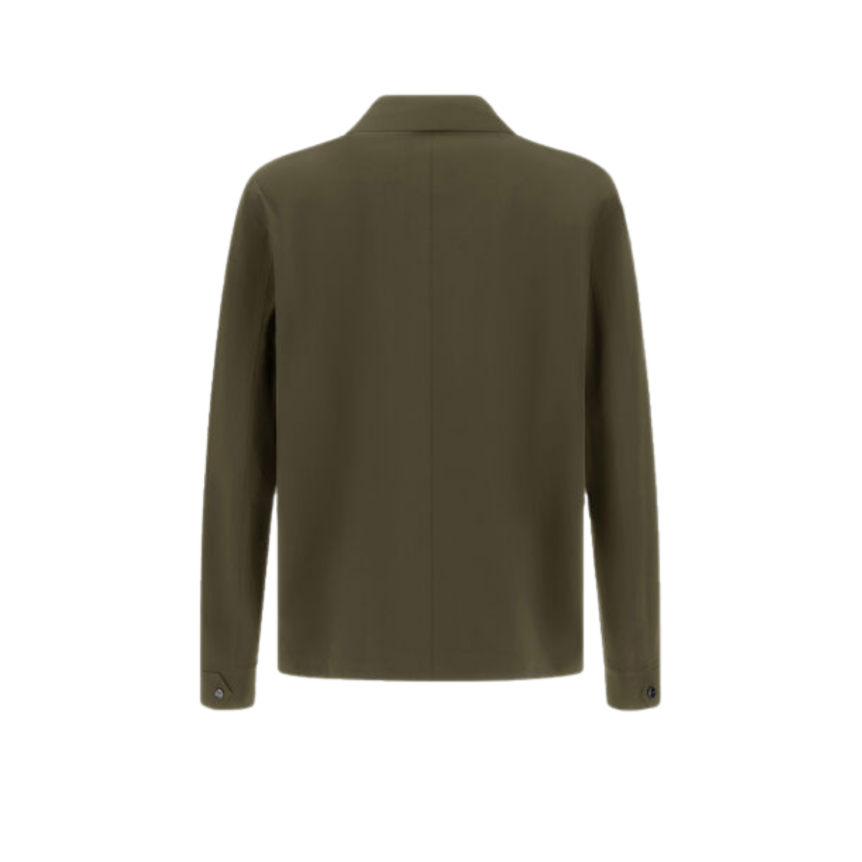 Surchemise HERNO bouton pression polyamide double stretch vert kaki