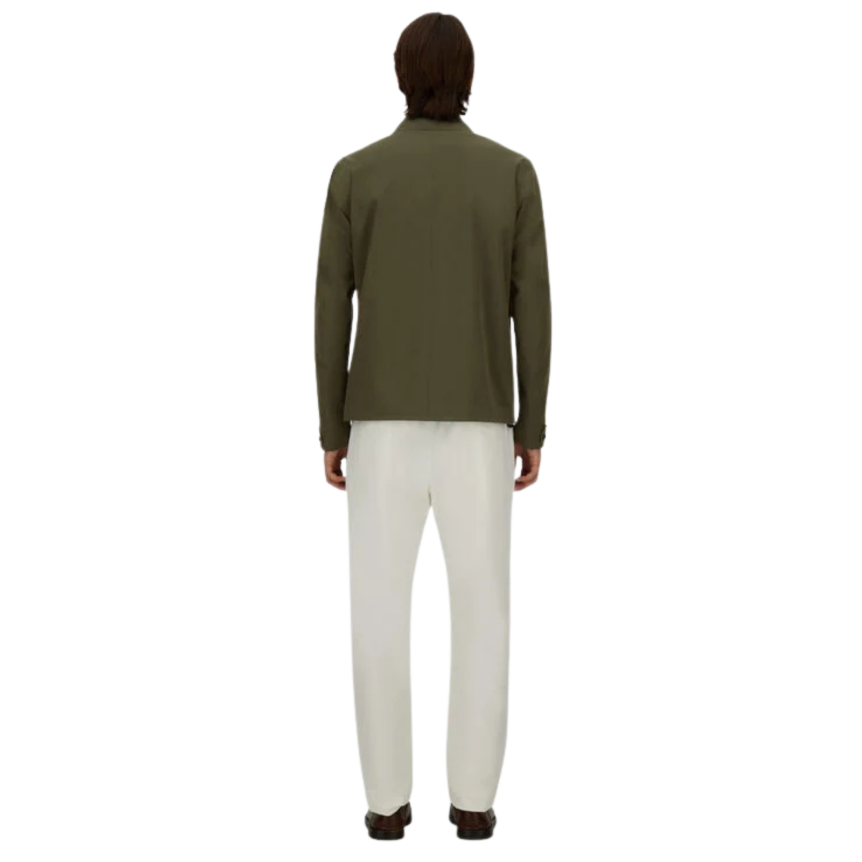 Surchemise HERNO bouton pression polyamide double stretch vert kaki