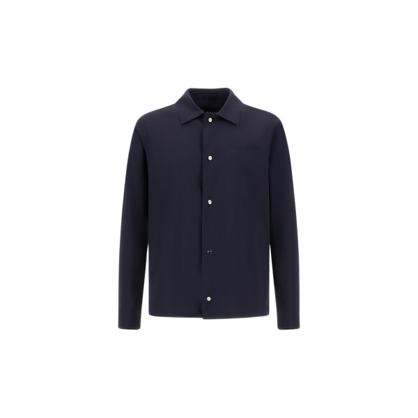 Surchemise HERNO bouton pression polyamide double stretch bleu marine