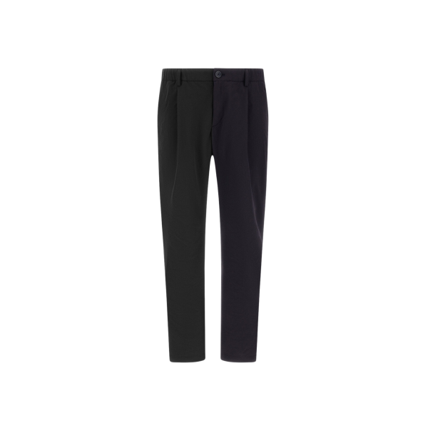 Pantalon HERNO en polyester seersucker technique extensible bleu marine