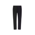 Pantalon en polyester seersucker technique extensible bleu marine