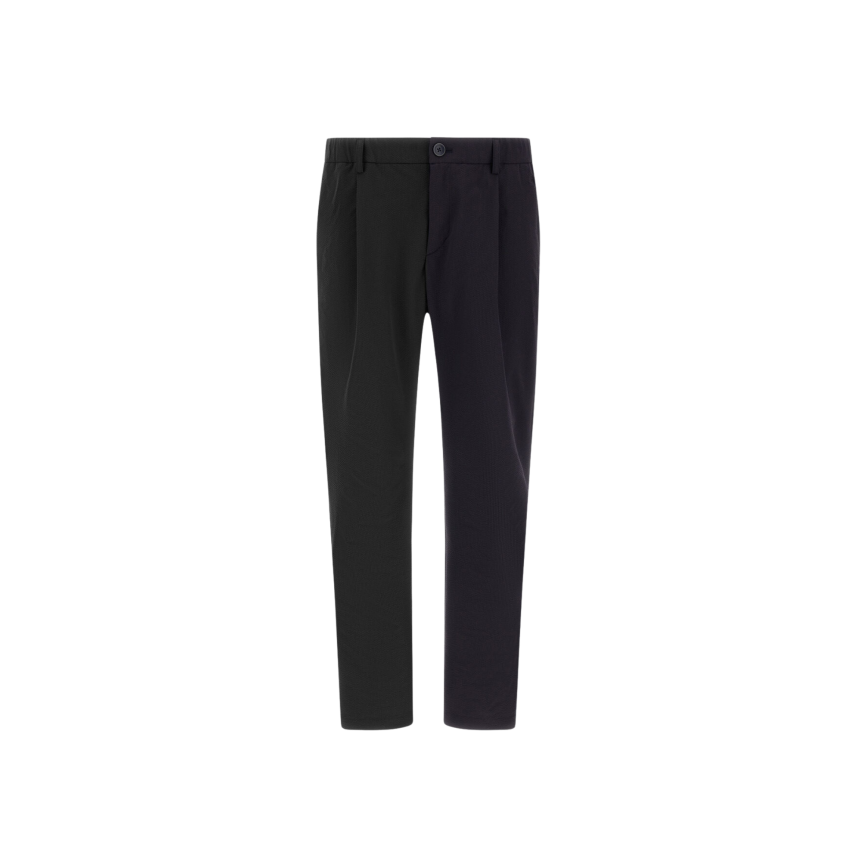 Pantalon HERNO en polyester seersucker technique extensible bleu marine