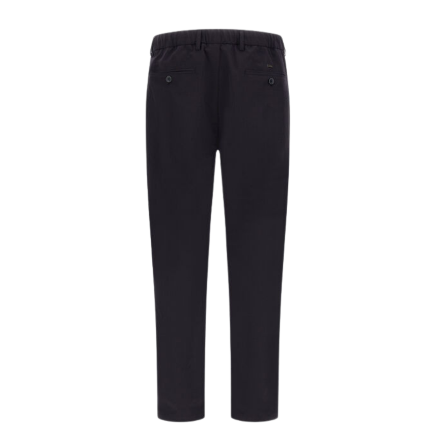 Pantalon HERNO en polyester seersucker technique extensible bleu marine