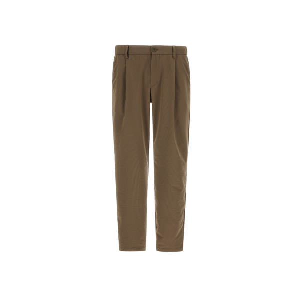 Pantalon HERNO en polyester seersucker technique extensible kaki