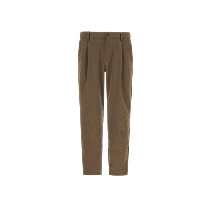 Pantalon HERNO en polyester seersucker technique extensible kaki