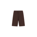 Short en piqué de pur coton marron