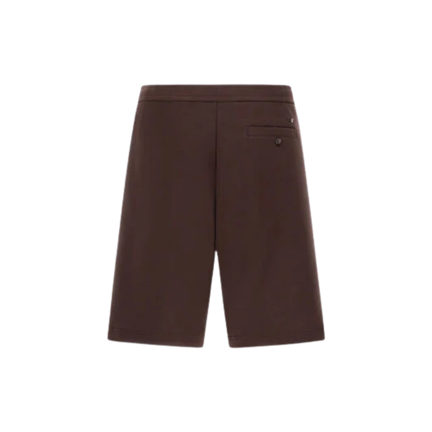 Short HERNO en piqué de pur coton marron