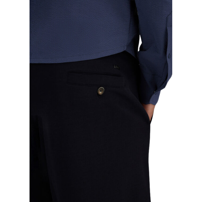 Short HERNO en piqué de pur coton bleu marine