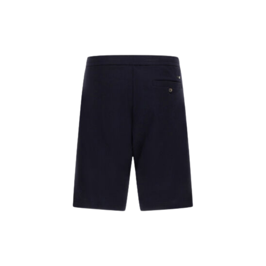 Short HERNO en piqué de pur coton bleu marine