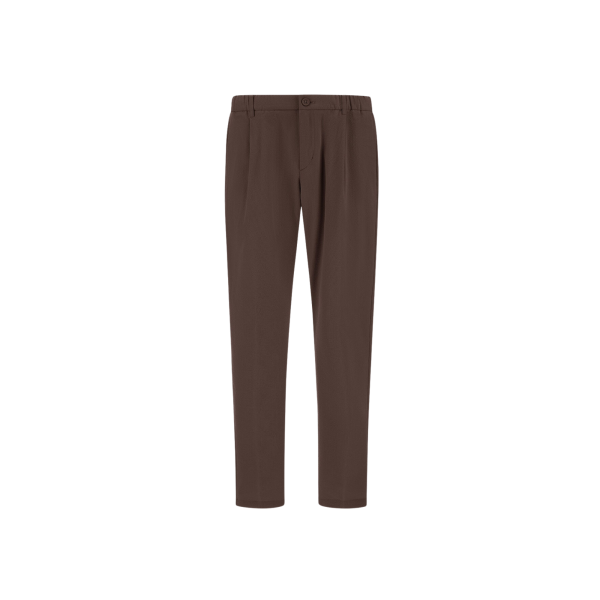Pantalon HERNO en polyester seersucker technique extensible  marron