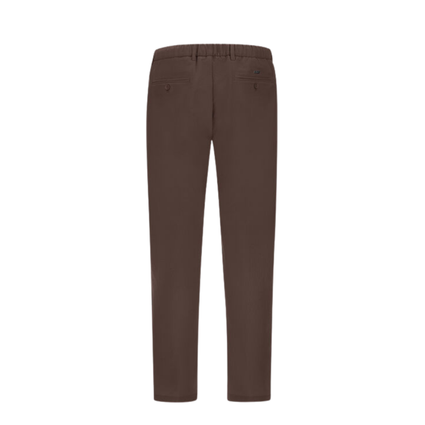 Pantalon HERNO en polyester seersucker technique extensible  marron