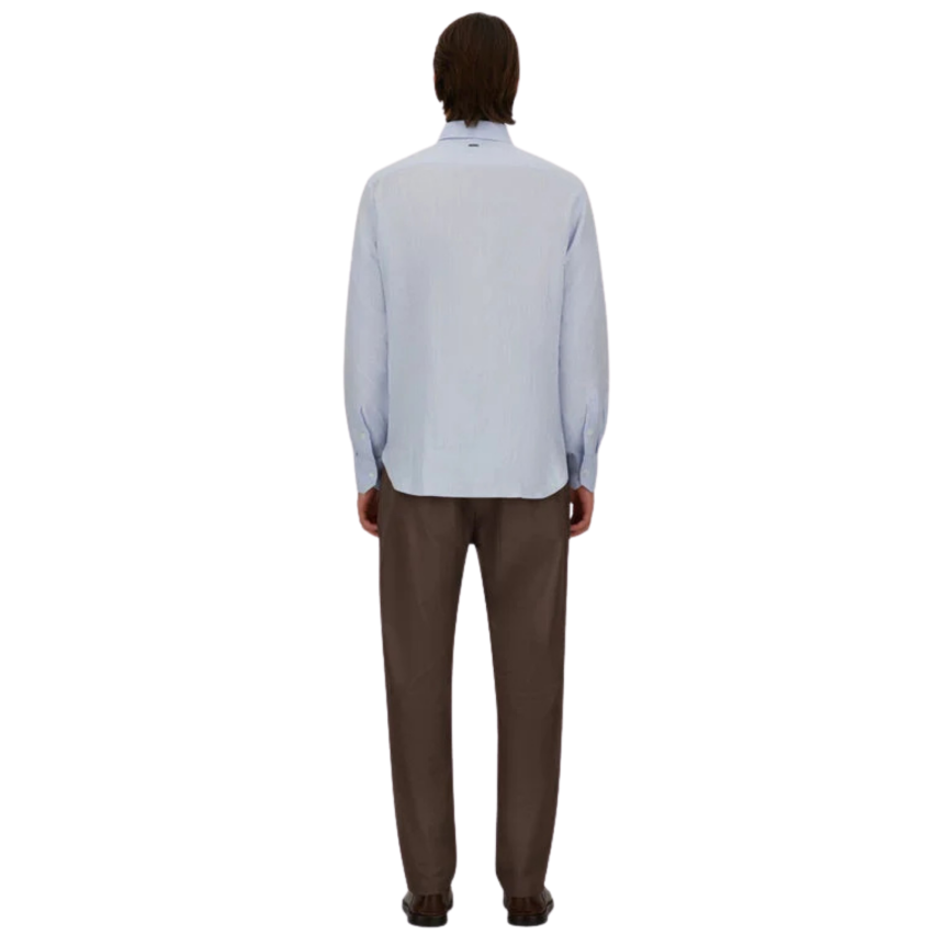 Pantalon HERNO en polyester seersucker technique extensible  marron