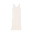 Robe longue sans manche Hall soie japonaise bouloche écru