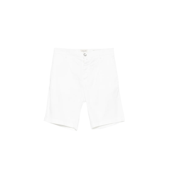 Bermuda JACOB COHEN George en gabardine stretch coton et lin blanc