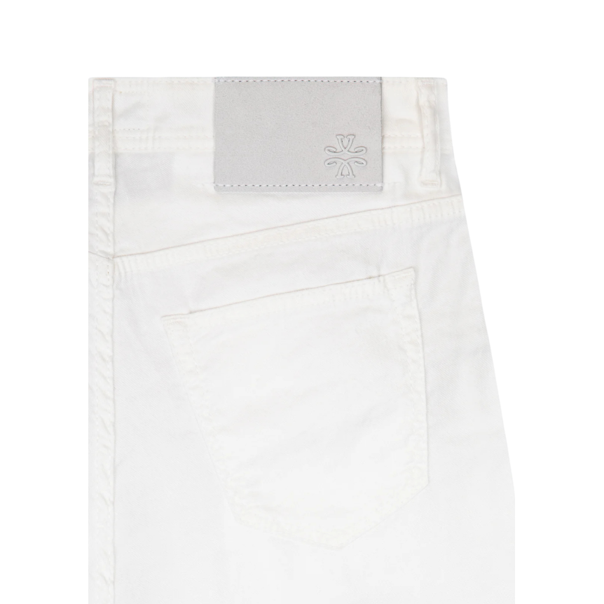 Pantalon jean JACOB COHEN Luis coton stretch lin blanc