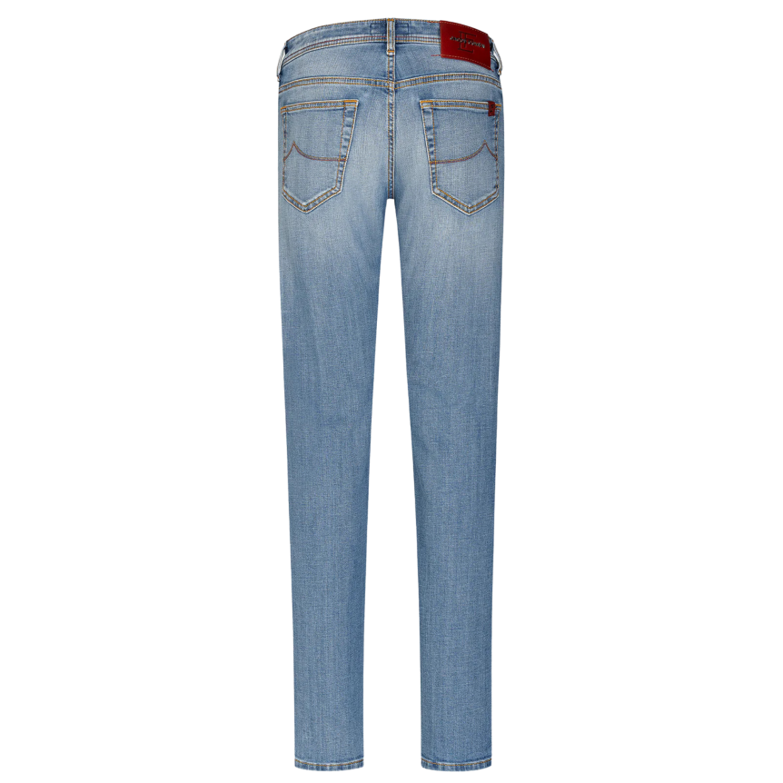 Pantalon jean JACOB COHEN Luis denim coton bleu clair délavé