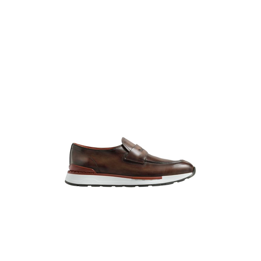 Basket Mocassin Fast Track Cuir de veau Venezia marrone intenso