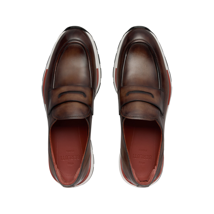 Basket Mocassin Fast Track Cuir de veau Venezia marrone intenso