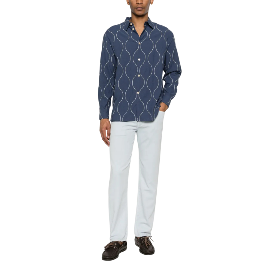 Pantalon 5 poches droit JACOB COHEN Edo coton bleu ciel