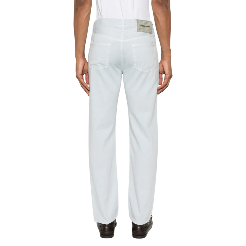 Pantalon 5 poches droit JACOB COHEN Edo coton bleu ciel