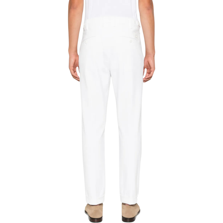 Pantalon JACOB COHEN Henry à plis marqués coton blanc