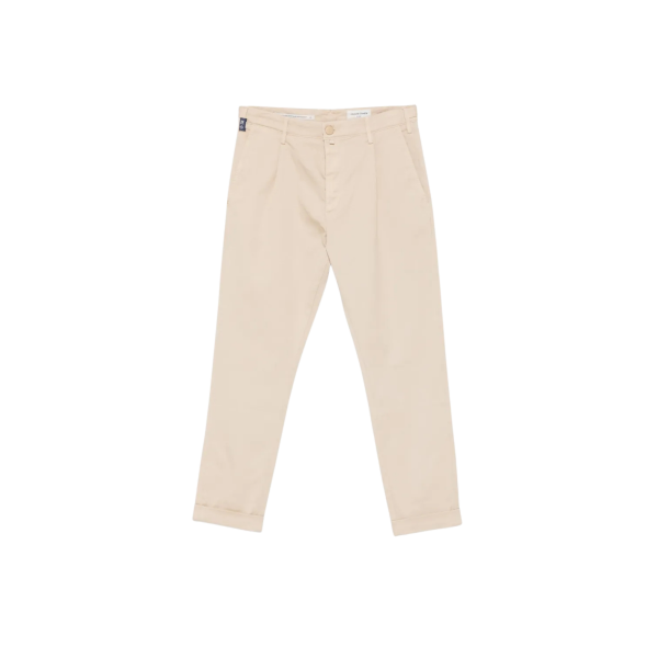 Pantalon JACOB COHEN Henry à plis marqués coton beige