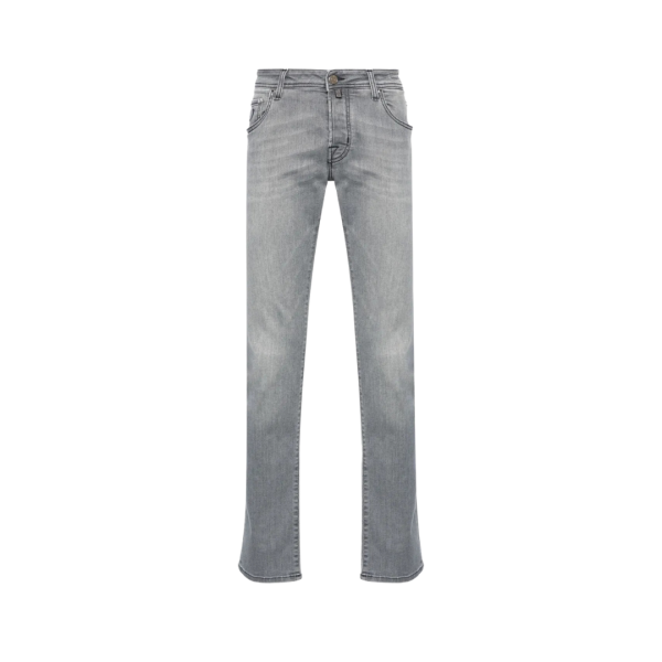 Jean JACOB COHEN Nick slim toile denim coton stretch gris perle