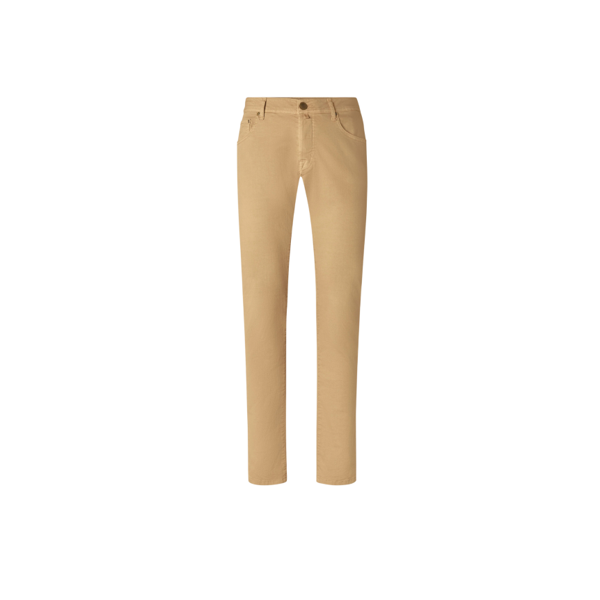 Jean JACOB COHEN Nick slim denim coton stretch beige foncé taupe