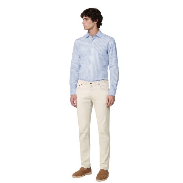 Jean JACOB COHEN Nick slim denim coton stretch beige