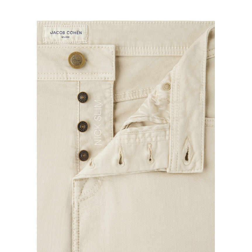 Jean JACOB COHEN Nick slim denim coton stretch beige
