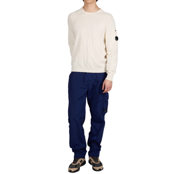 Pantalon cargo CP COMPANY nylon recyclé brillant Chrome R bleu