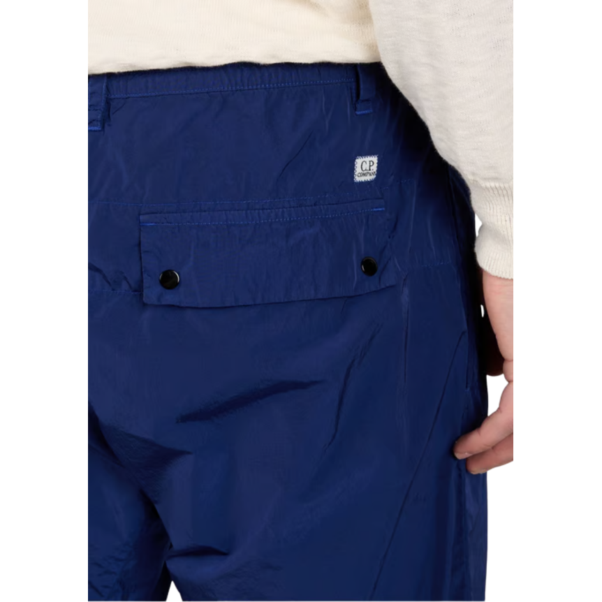 Pantalon cargo CP COMPANY nylon recyclé brillant Chrome R bleu