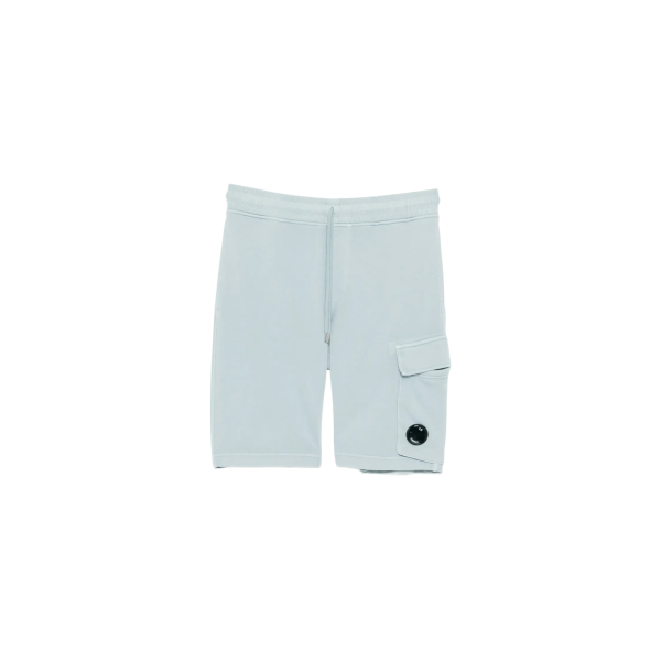Short de survêtement CP COMPANY cargo en molleton de coton à motif diagonal bleu ciel