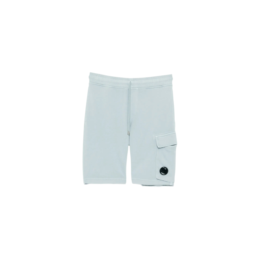 Short de survêtement CP COMPANY cargo en molleton de coton à motif diagonal bleu ciel