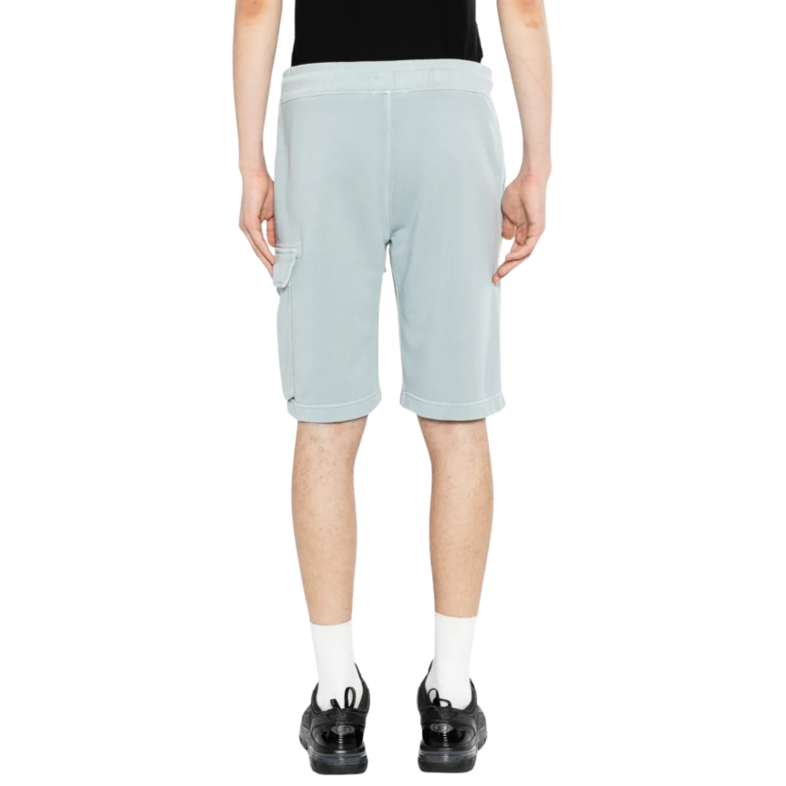 Short de survêtement CP COMPANY cargo en molleton de coton à motif diagonal bleu ciel
