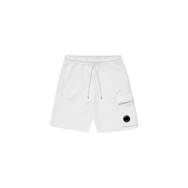 Short de survêtement CP COMPANY cargo en molleton de coton à motif diagonal blanc