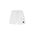 Short de survêtement cargo en molleton de coton à motif diagonal blanc