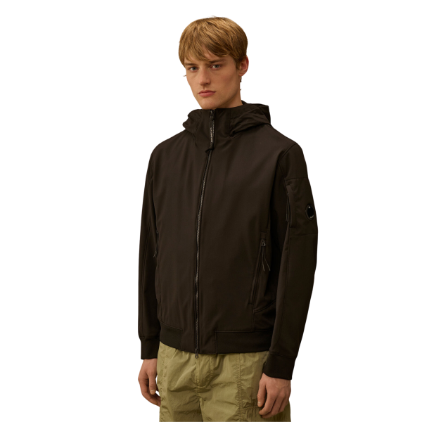 Blouson à capuche CP COMPANY lentille polyester Shell-R noir