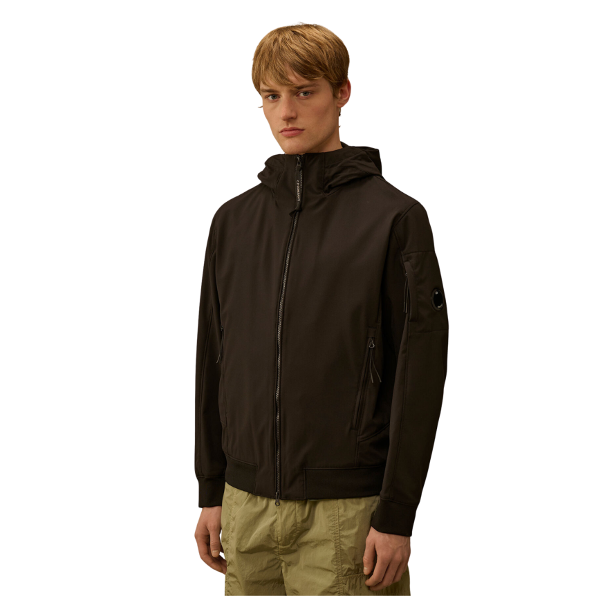 Blouson à capuche CP COMPANY lentille polyester Shell-R noir