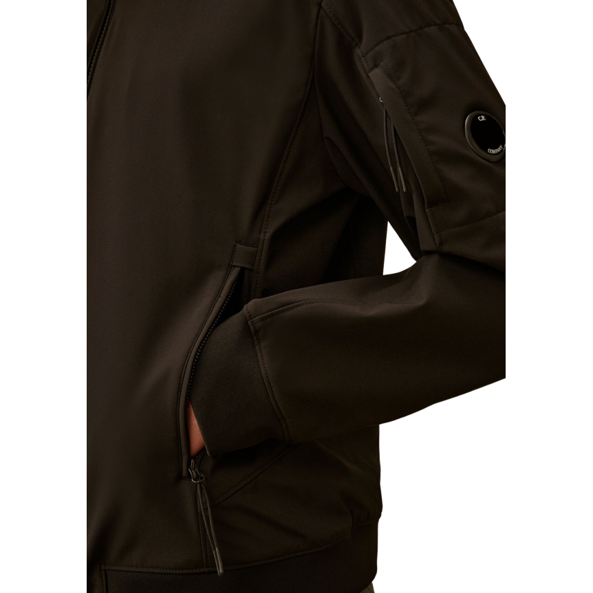 Blouson à capuche CP COMPANY lentille polyester Shell-R noir