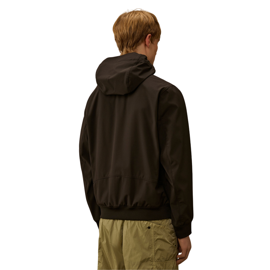 Blouson à capuche CP COMPANY lentille polyester Shell-R noir