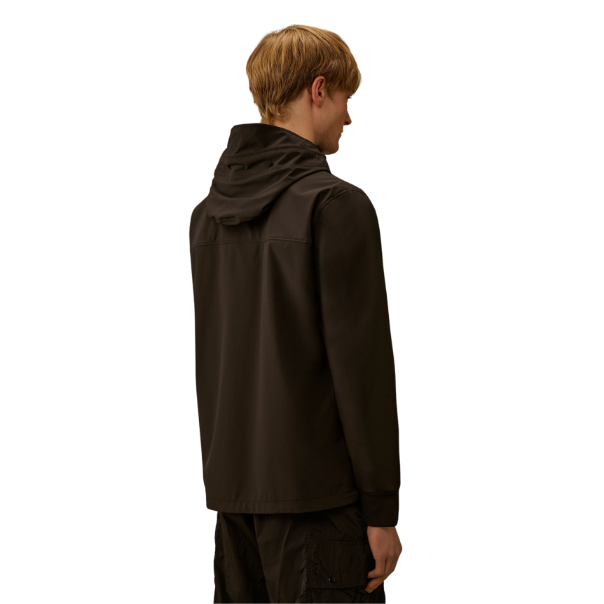 Blouson zippé à capuche CP COMPANY lunettes polyester Shell-R noir