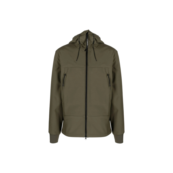 CP COMPANY Blouson zippé Veste Goggle polyester Shell-R kaki capuche lunettes