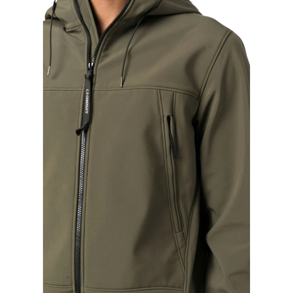 CP COMPANY Blouson zippé Veste Goggle polyester Shell-R kaki capuche lunettes