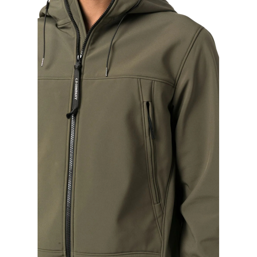 CP COMPANY Blouson zippé Veste Goggle polyester Shell-R kaki capuche lunettes