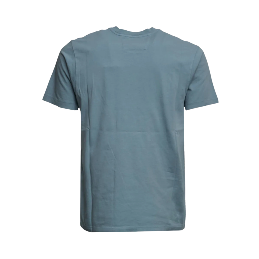 T-shirt à manches courtes CP COMPANY en jersey coton bleu broderie logo peinture