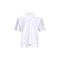 T-shirt col rond à manches courtes en jersey coton blanc logo pochoir