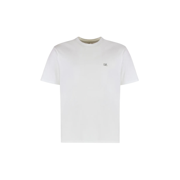 T-shirt manche courte CP COMPANY jersey coton blanc imprimé lunettes dos