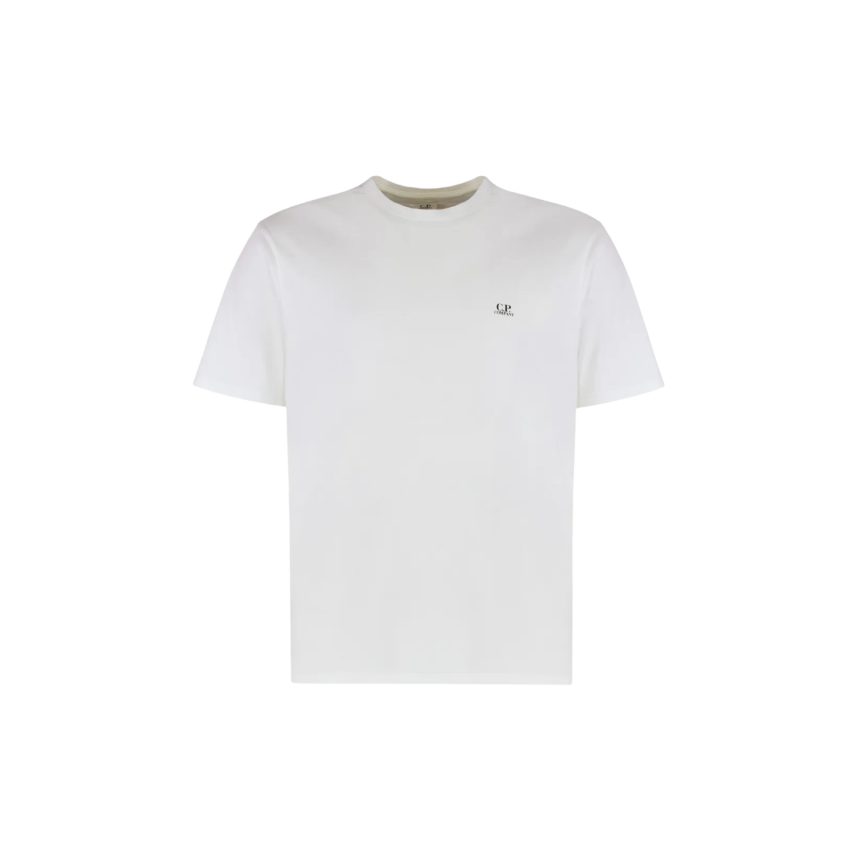 T-shirt manche courte CP COMPANY jersey coton blanc imprimé lunettes dos