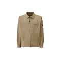 Surchemise zippée gabardine coton bio beige gris
